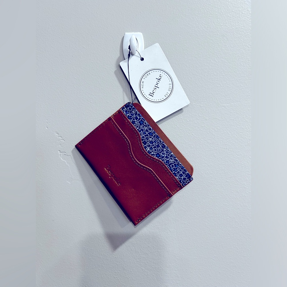 Bespoke Men's Floral & Nappa Leather Card Case